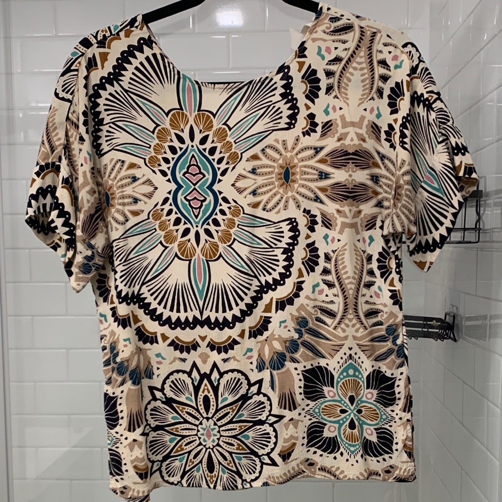 H&M Multicolor Patterned Blouse size 2
